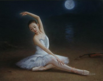 lonely ballet Chinese girl Oil Paintings